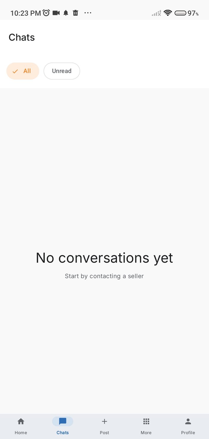 Everest Market app screenshot: Chats
